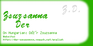 zsuzsanna der business card